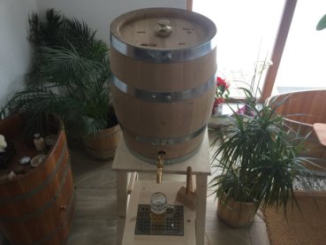 Bierfass, Holzkeg 50 Liter  mit VA Blase Keg aus Holz